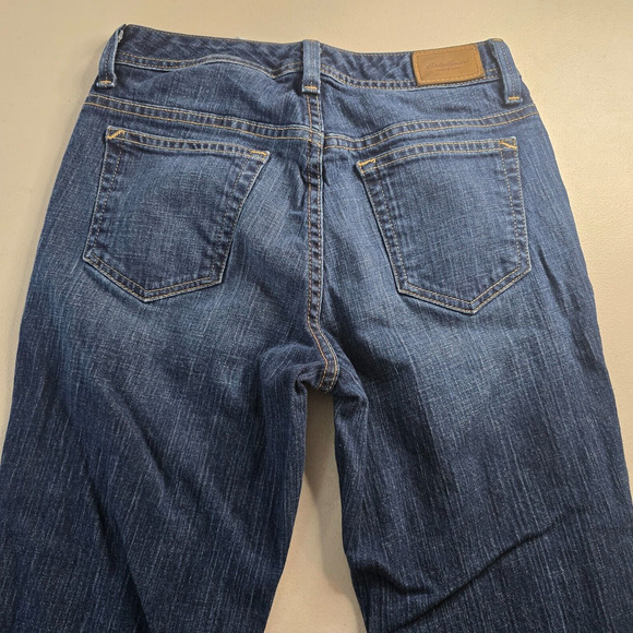 Eddie Bauer Jeans Women's 2 Regular Fit Blue Dark Wash Straight - Picture 13 of 16
